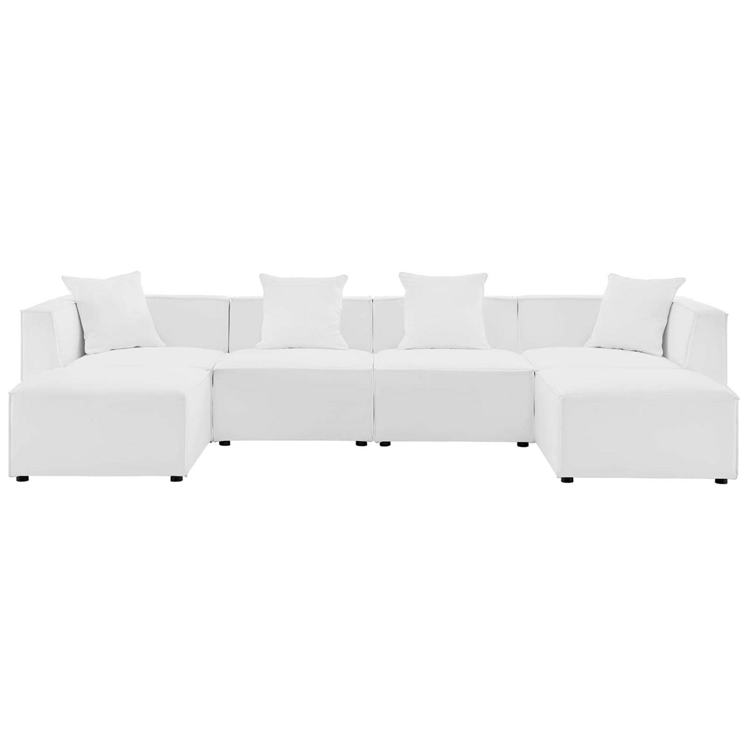 executive chairs | CasaFoyer Outdoor Patio Saybrook Upholstered 6-Piece Sectional Sofa | Comfortable & Stylish | All-Weather & UV-Resistant | French Piping | Aluminum Frame | 300 lbs Weight Capacity | casafoyer.myshopify.com