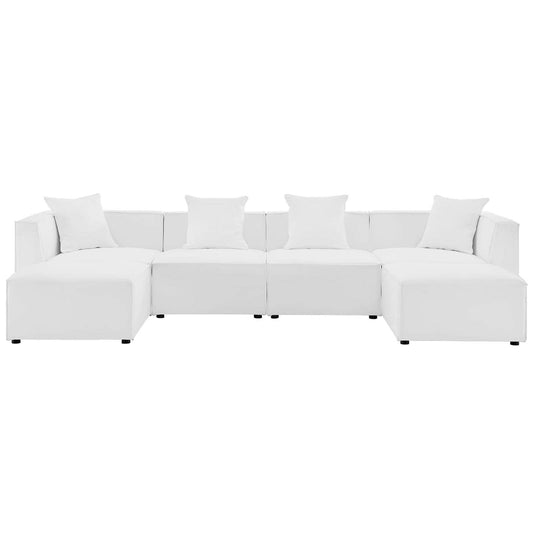 executive chairs | CasaFoyer Outdoor Patio Saybrook Upholstered 6-Piece Sectional Sofa | Comfortable & Stylish | All-Weather & UV-Resistant | French Piping | Aluminum Frame | 300 lbs Weight Capacity | casafoyer.myshopify.com