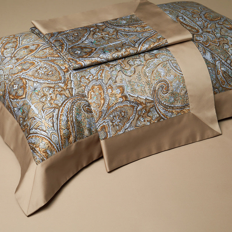 Bed Linen | CasaFoyer 140TC Cotton Satin Digital Printed Four-piece Bedding Set | casafoyer.myshopify.com