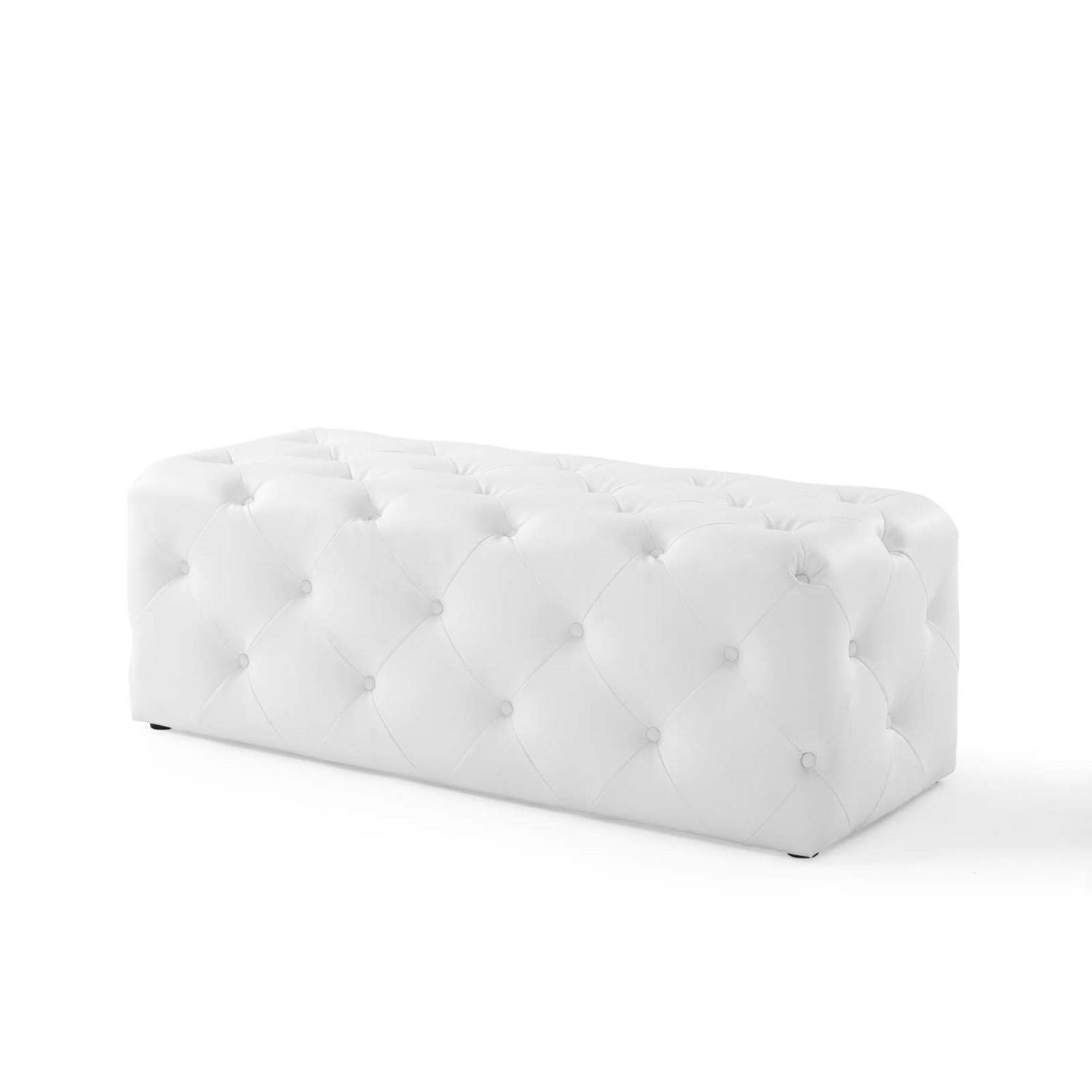 ottomans | CasaFoyer Amour 48 Tufted Button Entryway Bench | Sleek Faux Leather Upholstery | Plush Foam Padding | 500 lbs Weight Capacity | Enhance Your Interior Design | casafoyer.myshopify.com