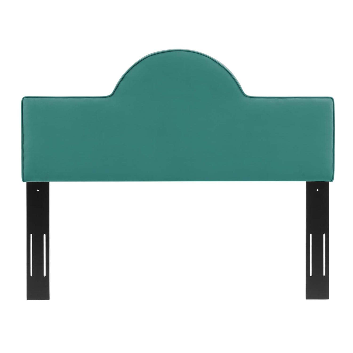 Bed | CasaFoyer Dawn Performance Velvet Full/Queen Headboard | Elegant Curved Design | Stain-Resistant Upholstery | Cushioned & Adjustable | Fits Most Bed Frames | Teal | casafoyer.myshopify.com