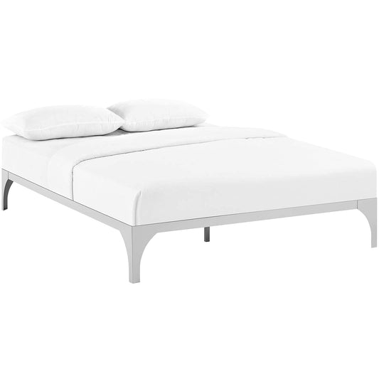 bed frames | CasaFoyer Ollie Bed Frame | Slatted Wood Support System | Steel Frame | No Boxspring Needed | Compatible with Memory Foam, Spring, Latex, Hybrid Mattresses | Non-Marking Foot Caps | 1300 lbs Weight Capacity | Full Size | Silver | casafoyer.myshopify.com