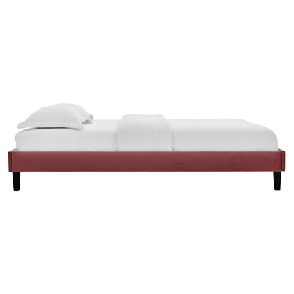 adjustable bed bases | CasaFoyer Reign Performance Velvet Full Platform Bed Frame | Stain-Resistant | Durable Poplar Wood Slat Support | 800 lbs Weight Capacity | Mattress Not Included | casafoyer.myshopify.com