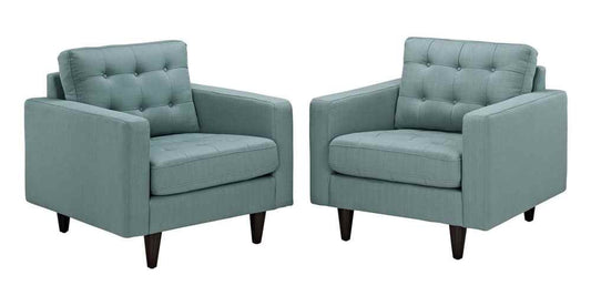 Sofa & chair Sets | Empress Upholstered Armchair Set of 2 | Exquisite Design | Tufted Buttons | Luxurious Cushions | Regal Armrests | Sturdy Legs | Floor Protection | casafoyer.myshopify.com
