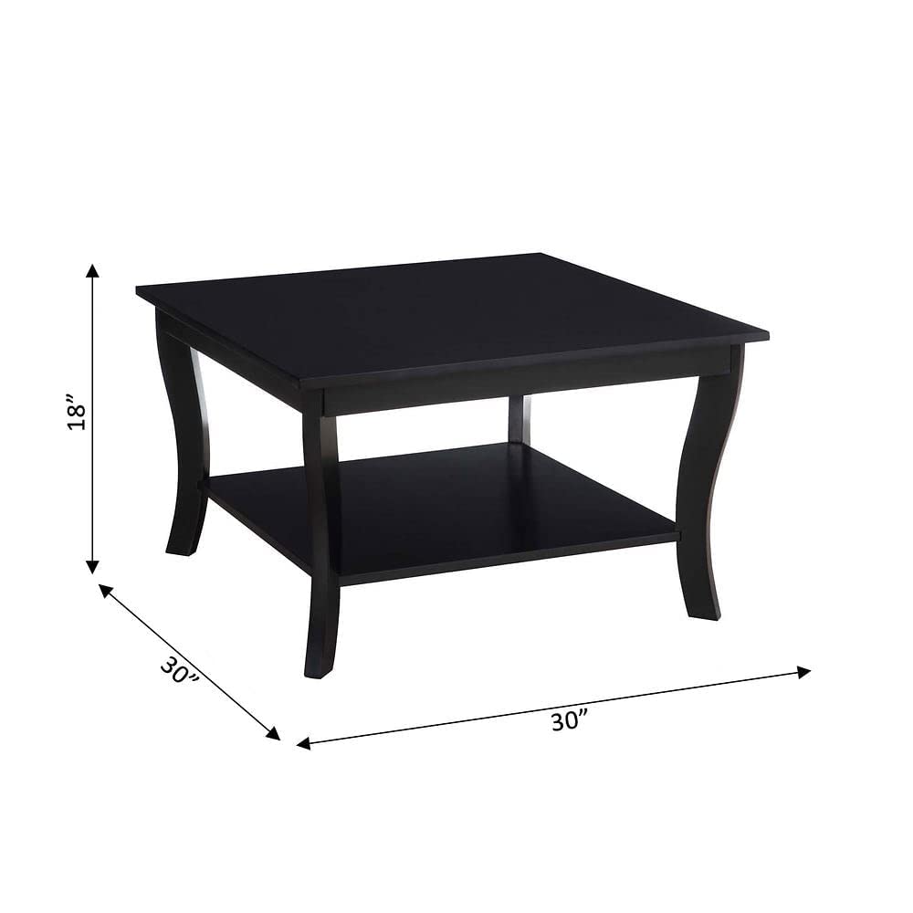 TABLE | Elegant American Heritage Square Coffee Table | Durable Rubberwood Veneer | Showcase Collectibles | Ergode | casafoyer.myshopify.com