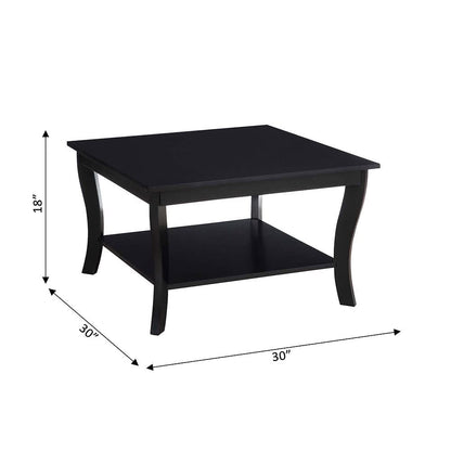 TABLE | Elegant American Heritage Square Coffee Table | Durable Rubberwood Veneer | Showcase Collectibles | Ergode | casafoyer.myshopify.com
