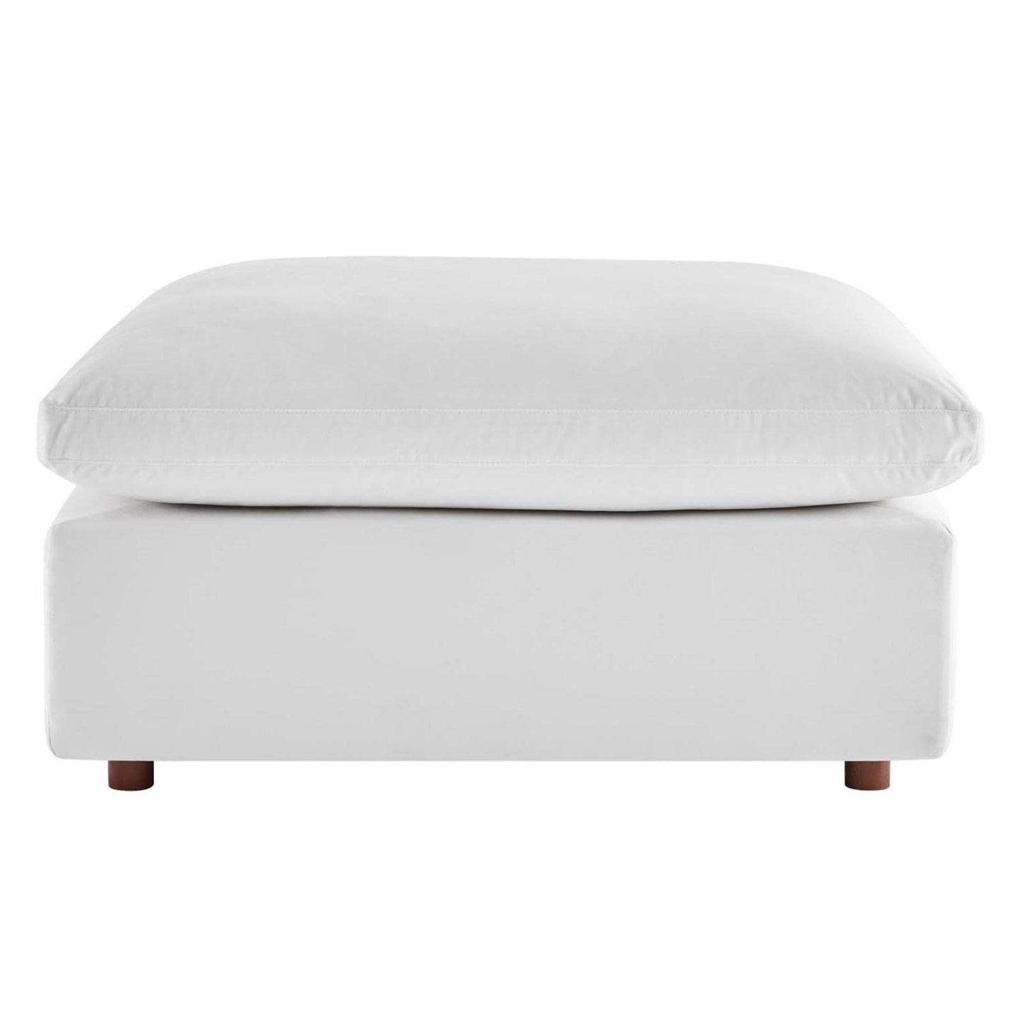 kitchen and dining room sets | CasaFoyer Commix Ottoman | Plush, Stylish & Comfortable | Performance Velvet | Solid Wood | Foam Padding | Duck Down Cushions | Ideal for Living Room, Family Room or Game Room | Plastic Foot Glides | White | casafoyer.myshopify.com