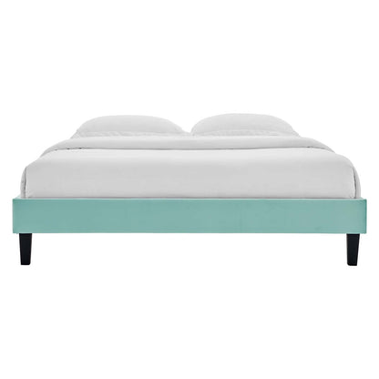 adjustable bed bases | CasaFoyer Reign Performance Velvet Full Platform Bed Frame | Elegant Stain-Resistant Design | Memory Foam Compatible | Mint | casafoyer.myshopify.com