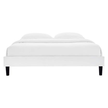 adjustable bed bases | CasaFoyer Reign Performance Velvet King Platform Bed Frame | Stain-Resistant Upholstered | Wood Legs | No Box Spring | 800 lb Capacity | casafoyer.myshopify.com