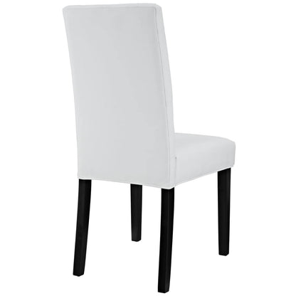 Chair | Confer Dining Chair | Luxurious Faux Leather Upholstery | Tufted Buttons | Sturdy Hardwood Legs | Enhance Dining Room Ambiance | casafoyer.myshopify.com