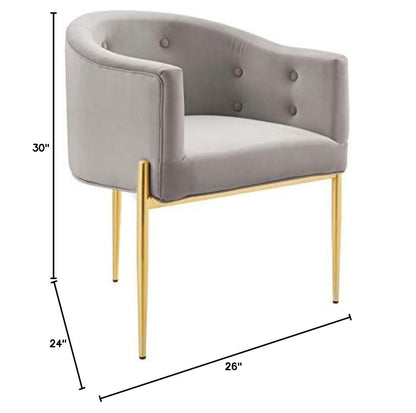 sofa tables | Ergode Savour Tufted Performance Velvet Accent Armchairs | Set of 2 | Stain-Resistant | Comfortable Seating | Chrome Gold Legs | casafoyer.myshopify.com