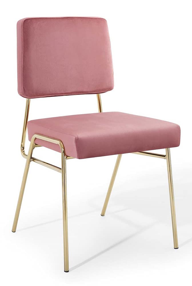 home office desk chairs | CasaFoyer Craft Performance Velvet Upholstered Dining Side Chair | Vintage Glamour | Gold Stainless Steel Frame | Stain-Resistant Velvet Upholstery | Luxurious Seating | Fully Assembled | casafoyer.myshopify.com