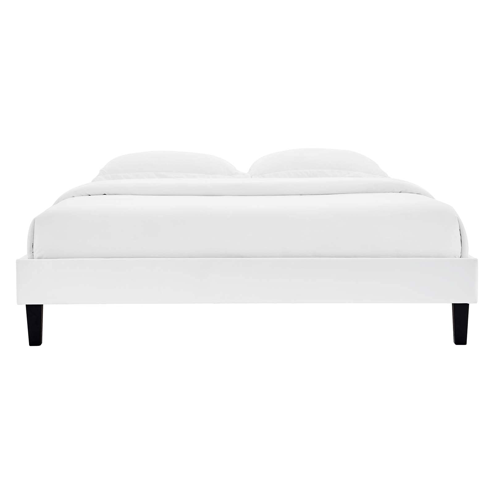 adjustable bed bases | CasaFoyer Reign Performance Velvet Full Platform Bed Frame | Stain-Resistant | Luxurious Upholstery | Stable & Sturdy | No Box Spring Needed | White | casafoyer.myshopify.com