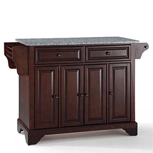 Kitchen Storage | Solid Hardwood Kitchen Island | Exquisite Raised Panel Doors | Ample Storage Space | Vintage Mahogany Finish | casafoyer.myshopify.com