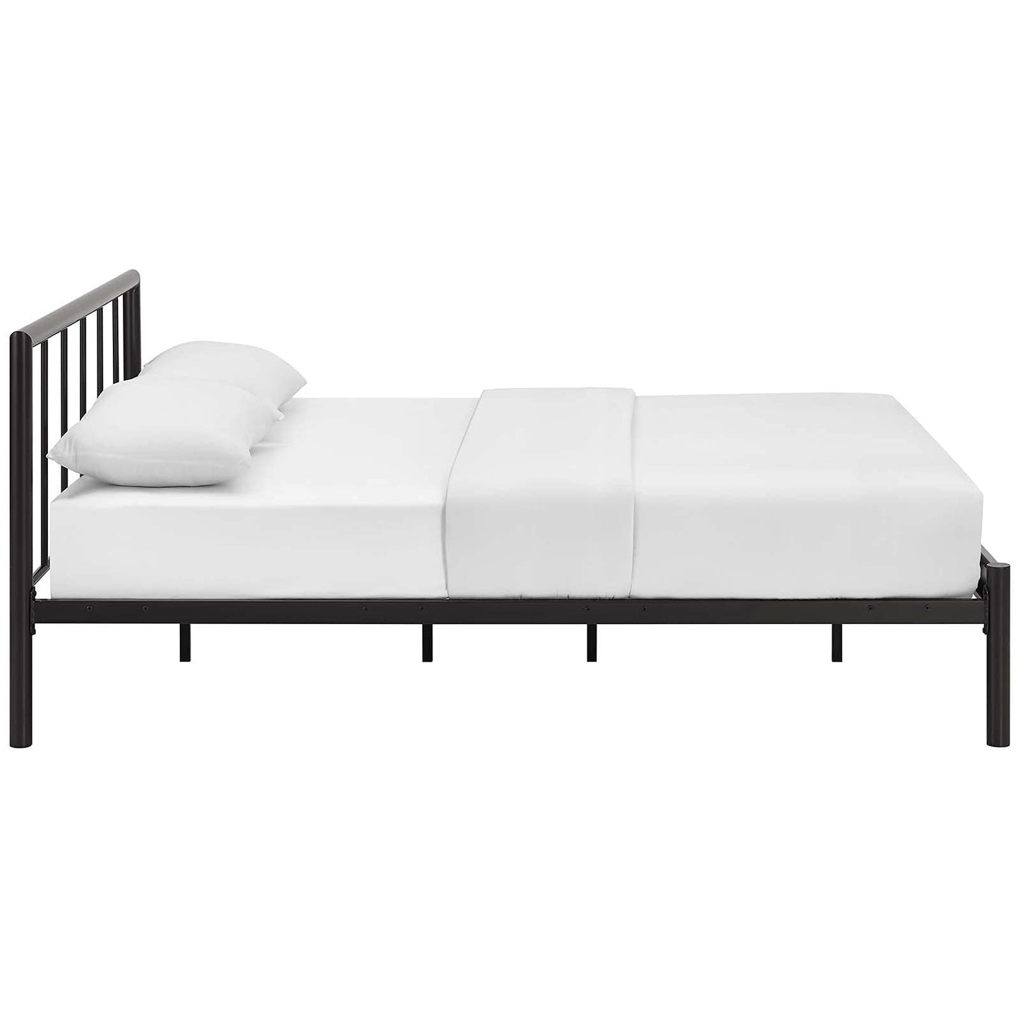 Bed | CasaFoyer Gwen Full Platform Bed | Modern Design | No Box Spring Needed | Supports Memory Foam, Spring, Latex, Hybrid Mattresses | Sturdy Reinforced Center Beam | Non-Marking Foot Caps | 1323 lb Weight Capacity | casafoyer.myshopify.com