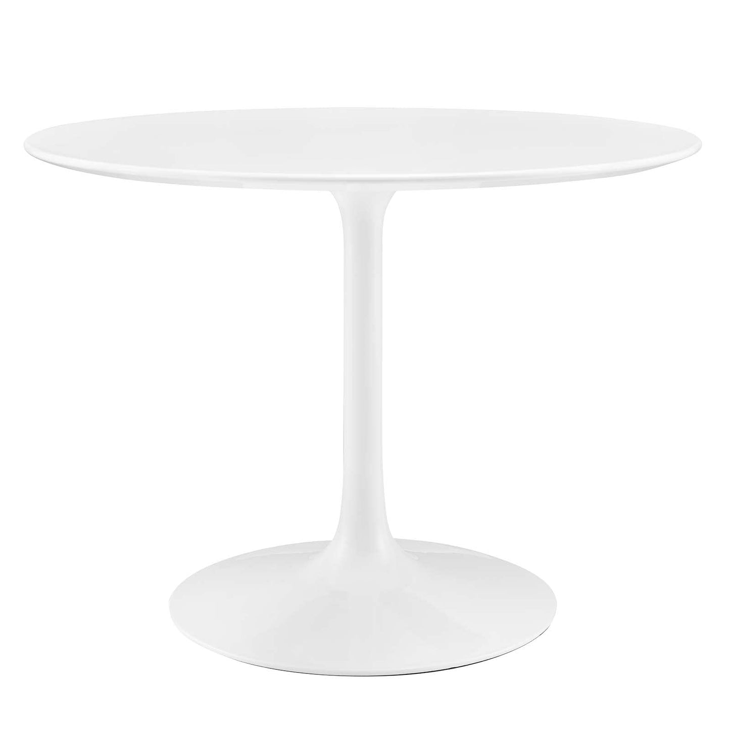 Dining Table | Lippa 40 Round Dining Table | Timeless Design | Chip-Resistant Lacquer Finish | Metal Tapered Base | White Top | casafoyer.myshopify.com