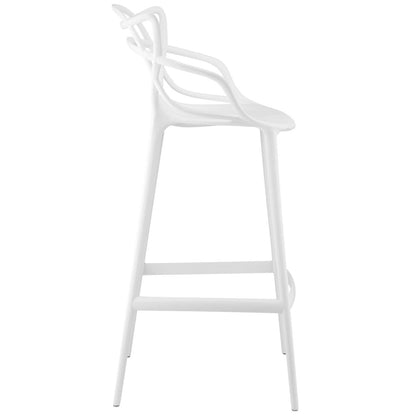 home office desk chairs | CasaFoyer Entangled Bar Chair Set of 4 | Unique Twists & Turns | Molded Plastic | Fully Assembled | Wipe-Clean Surface | Foot Caps | Captivating Design | casafoyer.myshopify.com