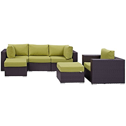 kitchen and dining room sets | CasaFoyer Convene Outdoor Sectional Set | Synthetic Rattan | Aluminum Frame | All-Weather Cushions | Patio Sofa, Armchair, Corner, Ottoman | casafoyer.myshopify.com