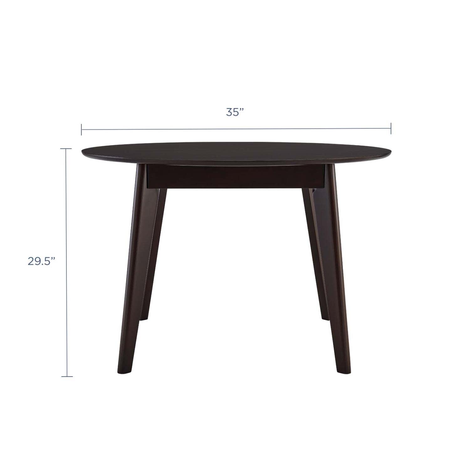 patio dining tables | CasaFoyer Vision 35 Round Dining Table | Mid-Century Modern Design | Durable MDF Top | Space-Saving | Accommodates 4 People | Cappuccino Finish | casafoyer.myshopify.com