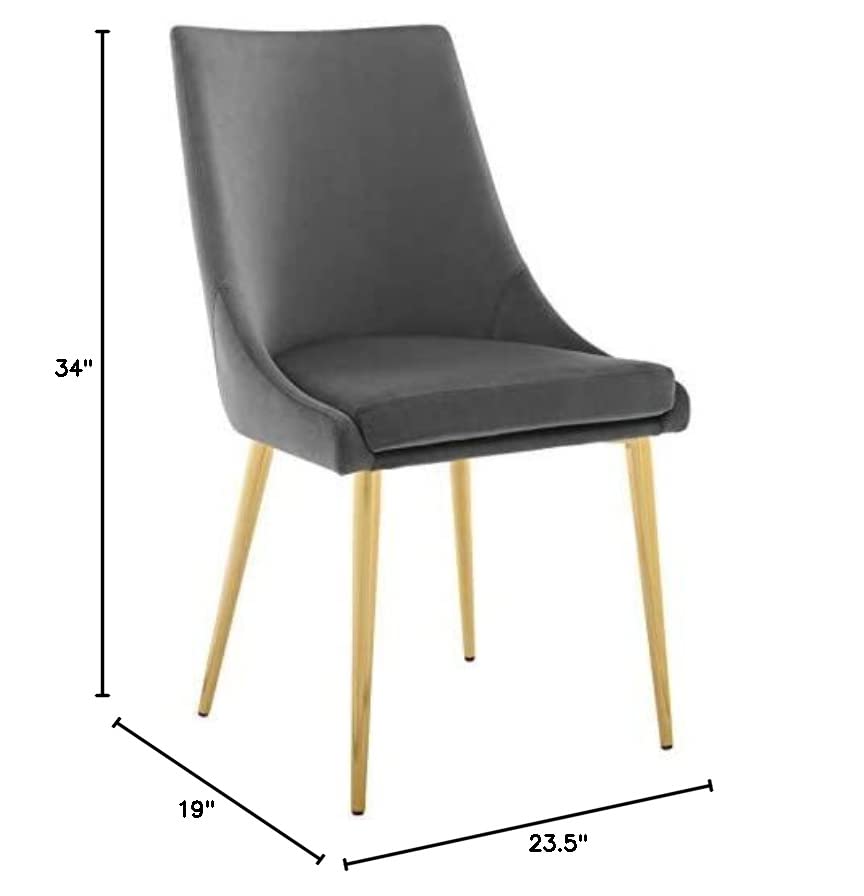 home office desk chairs | CasaFoyer Isle Dining Chair | Elegant Vintage Modern Design | Soft Velvet Upholstery | Gold Stainless Steel Legs | Versatile Accent Piece | Supports up to 300 lbs. | casafoyer.myshopify.com