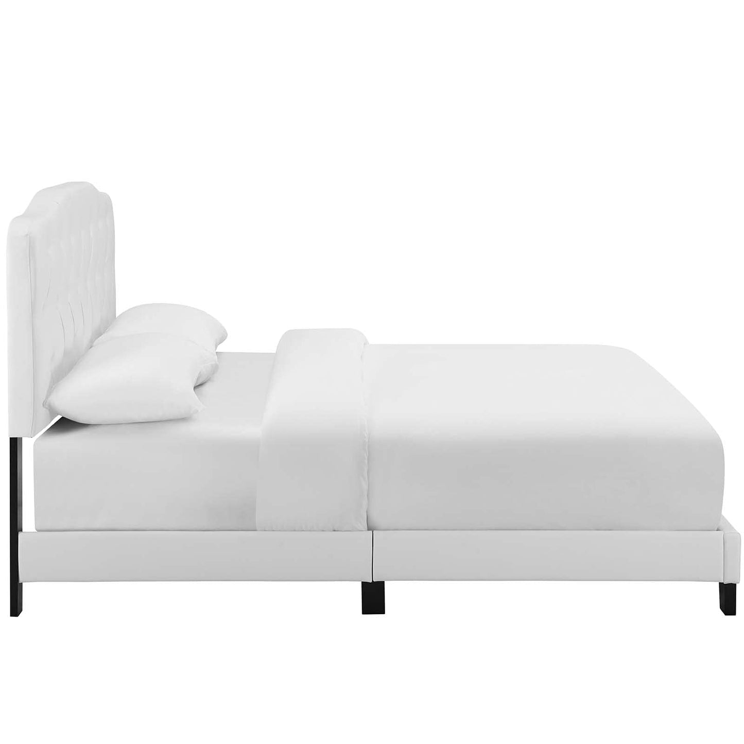 adjustable bed bases | CasaFoyer Amelia Full Bed | Luxurious Faux Leather Upholstery | Button-Tufted Headboard | Sturdy Wood Legs | Supports up to 800 lbs | Gray | casafoyer.myshopify.com