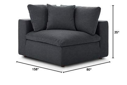 kitchen and dining room sets | CasaFoyer Commix Cozy & Relaxing 6-Piece Sectional Sofa Set | Gray | Plush Comfort | Clean-lined Design | Soft Polyester & Linen Fabric | Solid Wood Construction | Cotton & Down Cushions | Ideal for Living Room or Game Room | Weight Capacity 331 lbs | casafoyer.myshopify.com