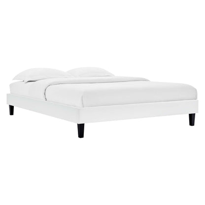 adjustable bed bases | CasaFoyer Reign Performance Velvet Full Platform Bed Frame | Stain-Resistant | Luxurious Upholstery | Stable & Sturdy | No Box Spring Needed | White | casafoyer.myshopify.com