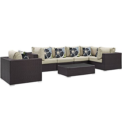 kitchen and dining room sets | CasaFoyer Convene Outdoor Sectional Set | Durable Rattan Weave | Weather-Resistant Cushions | Versatile & Stylish Patio Furniture | casafoyer.myshopify.com