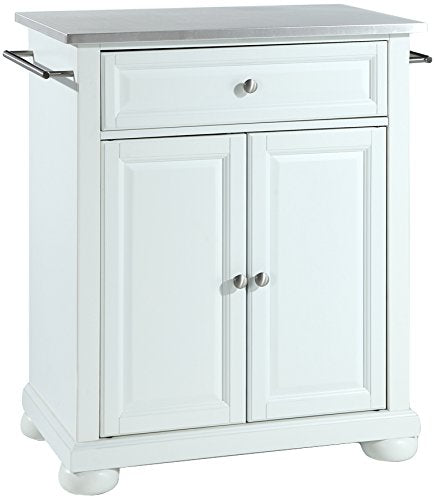 Kitchen Storage | Durable Solid Hardwood Kitchen Island | Elegant Raised Panel Doors | Deep Drawer | Ample Storage Space | White Finish | casafoyer.myshopify.com