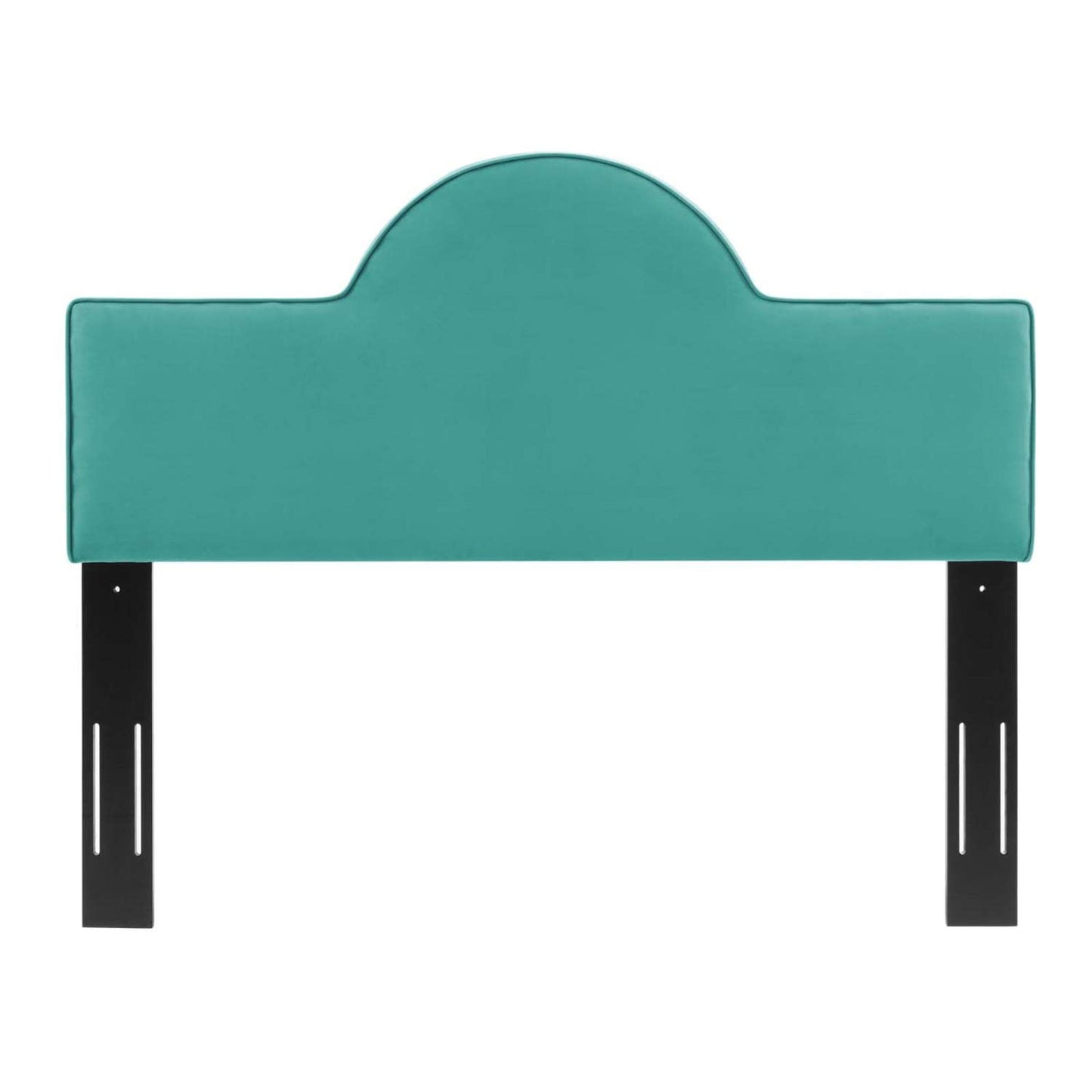 Bed | CasaFoyer Dawn Performance Velvet Full/Queen Headboard | Elegant Curved Design | Stain-Resistant Upholstery | Cushioned & Adjustable | Fits Most Bed Frames | Teal | casafoyer.myshopify.com