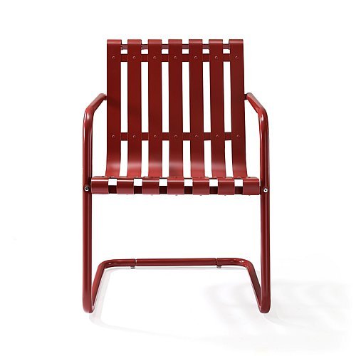 Patio Furniture Sets | CasaFoyer Gracie Conversation Set | 3-Piece Outdoor Seating Ensemble | 2 Chairs & Steel Table | Nostalgic, Durable, & Stylish | Coral Red | casafoyer.myshopify.com
