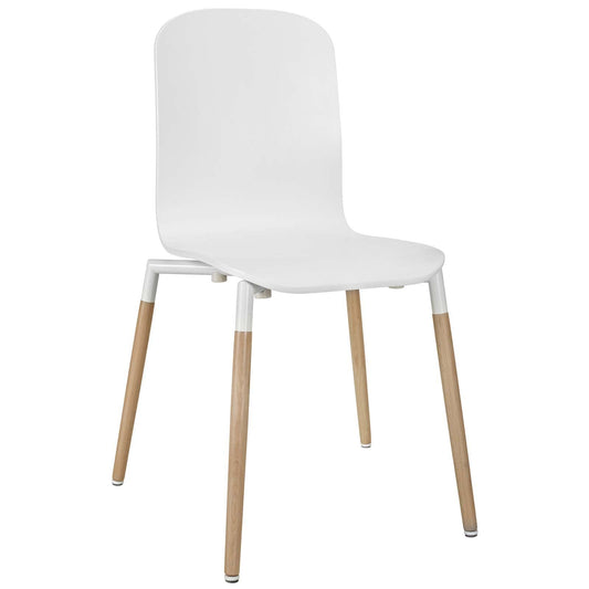 home office desk chairs | CasaFoyer Stack Wood Dining Chair | Sleek & Elegant Design | Steel Top | Beech Wood Legs | Painted Finish | Ideal for Minimalist Interiors | casafoyer.myshopify.com