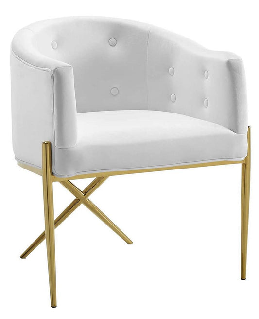 home office desk chairs | CasaFoyer Savour Tufted Performance Velvet Accent Dining Armchair | Elegant & Sophisticated | Stain-Resistant | Comfortable Seating | Chrome Gold Frame | 300 lbs Weight Capacity | casafoyer.myshopify.com
