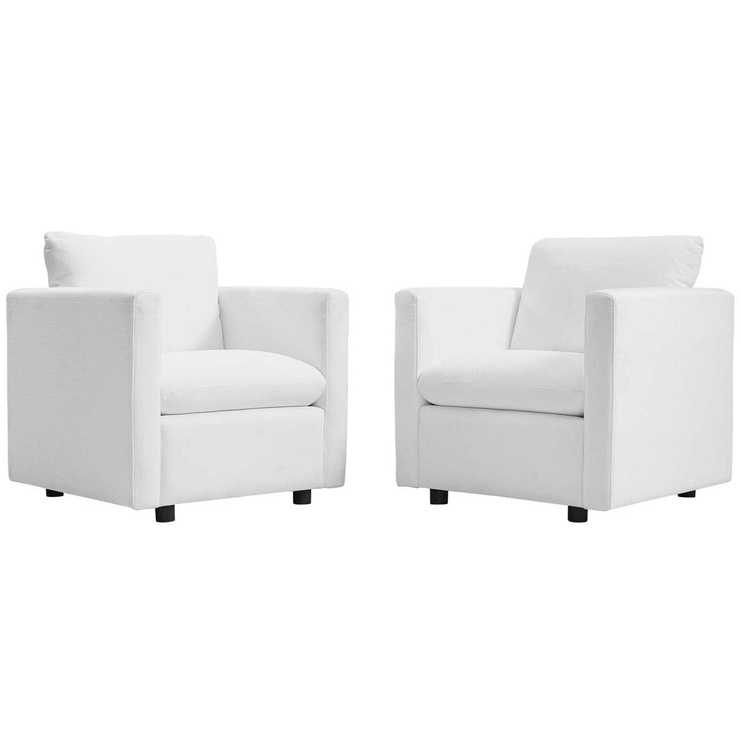 home office desk chairs | CasaFoyer Activate Armchair Set of 2 | Stylish & Versatile Lounging Chairs | Comfortable Foam Padding & Soft Polyester Fabric | Black Wood Legs | Easy to Unpack & Move | Weight Capacity 441 lbs | Includes 2 Chairs | casafoyer.myshopify.com