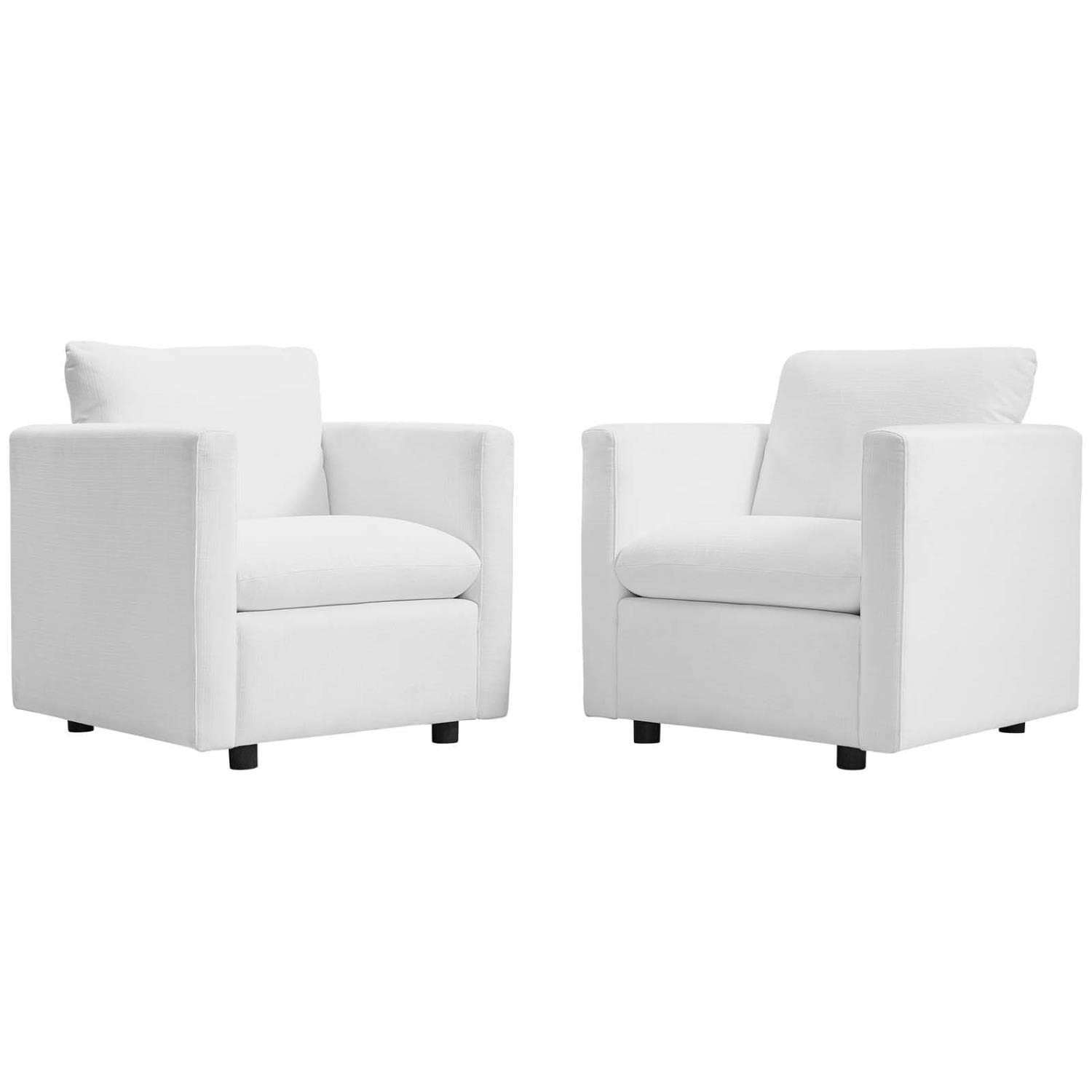 home office desk chairs | CasaFoyer Activate Armchair Set of 2 | Stylish & Versatile Lounging Chairs | Comfortable Foam Padding & Soft Polyester Fabric | Black Wood Legs | Easy to Unpack & Move | Weight Capacity 441 lbs | Includes 2 Chairs | casafoyer.myshopify.com