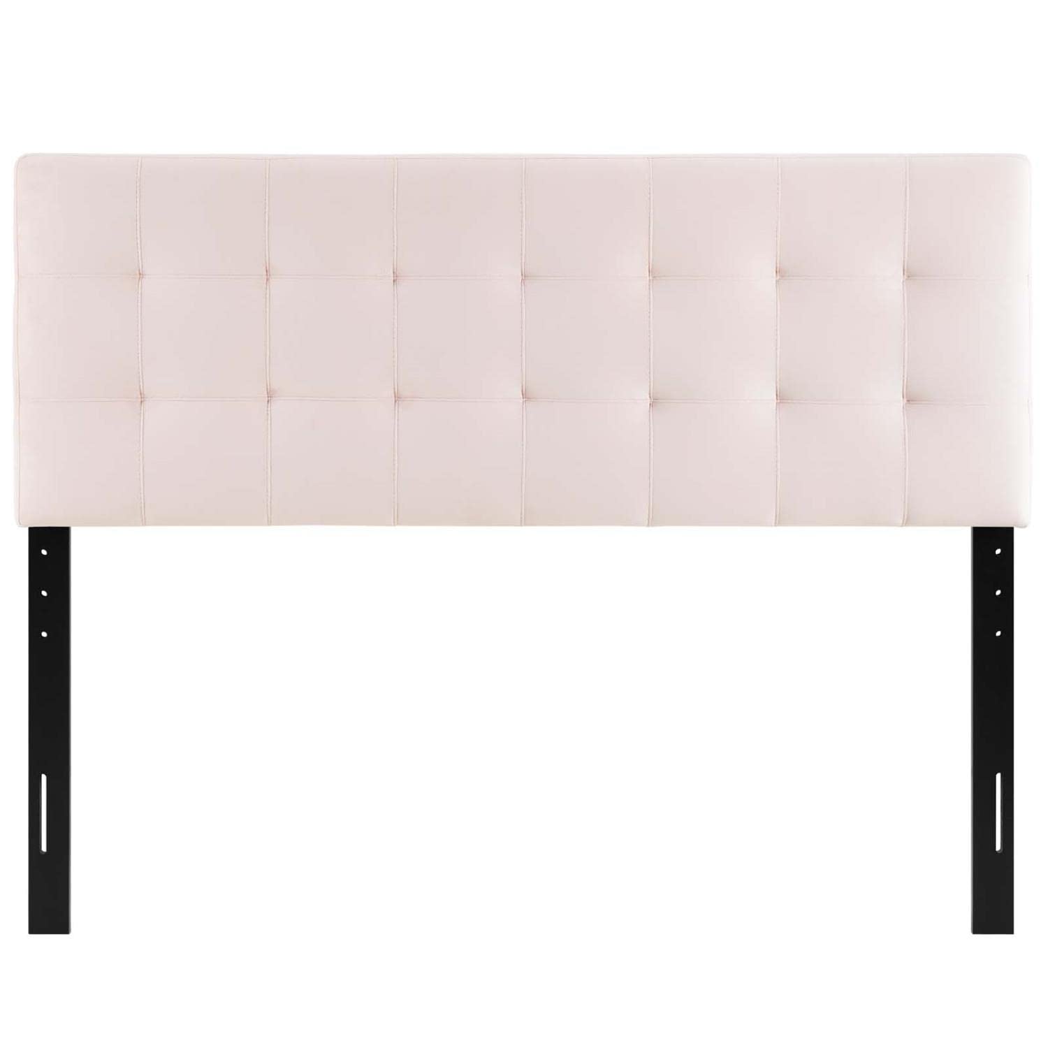 headboards | CasaFoyer Lily Biscuit Tufted Performance Velvet Full Headboard | Pink | Stain-Resistant | Adjustable Height | Perfect for Teens, Guests, Dorms | casafoyer.myshopify.com