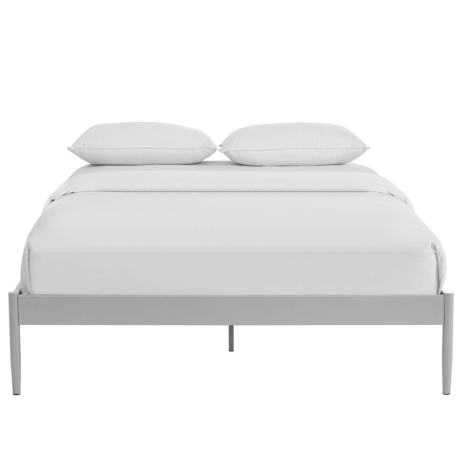 Bed | CasaFoyer  Elsie Queen Bed Frame | Birchwood Support System | Steel Frame | No Boxspring Needed | 1300 lbs Weight Capacity | Modern Design (Gray) | casafoyer.myshopify.com