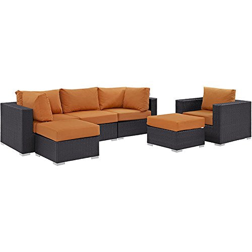 kitchen and dining room sets | CasaFoyer Convene Outdoor Sectional Set | Synthetic Rattan | Aluminum Frame | All-Weather Cushions | Patio Sofa, Armchair, Armless, Corner, Ottomans | casafoyer.myshopify.com