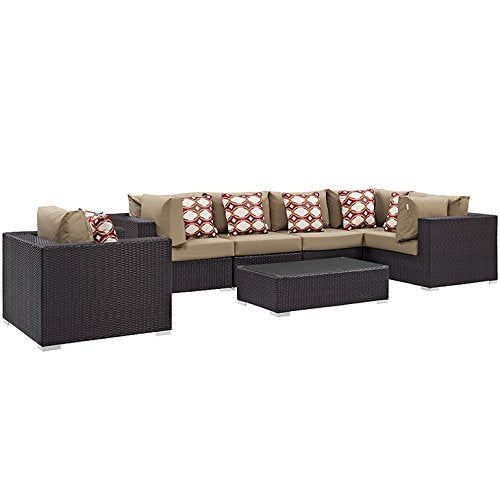 kitchen and dining room sets | CasaFoyer Convene Outdoor Sectional Set | Durable Rattan Weave | Weather-Resistant Cushions | Versatile Furniture for Patio, Backyard, Poolside | Includes Armchair, Coffee Table, Corner & Armless Pieces | casafoyer.myshopify.com