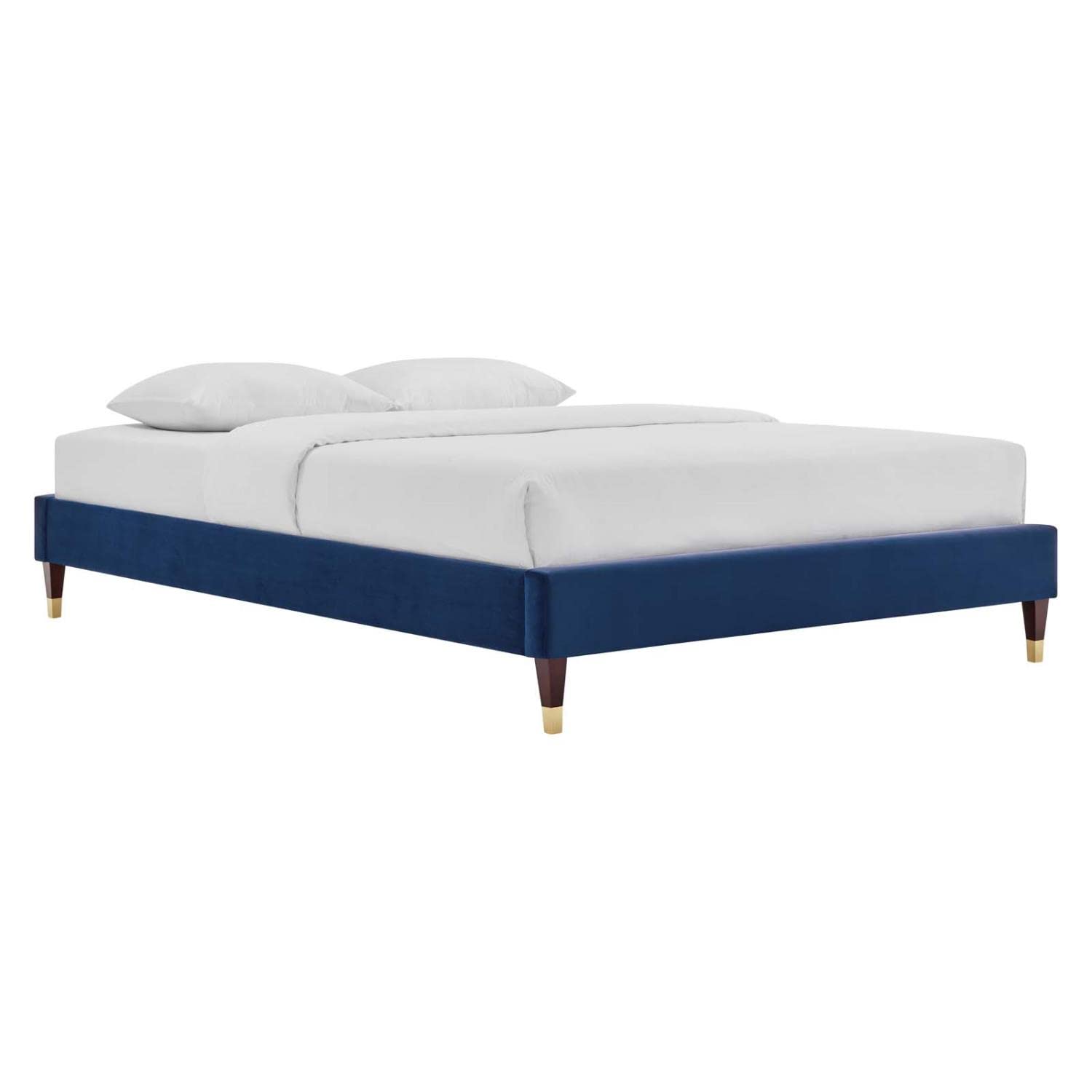 bed frames | CasaFoyer Harlow Performance Velvet Full Bed Frame | Opulent Art Deco Style | Stain-Resistant | Memory Foam Compatible | 800 lbs Weight Capacity | casafoyer.myshopify.com