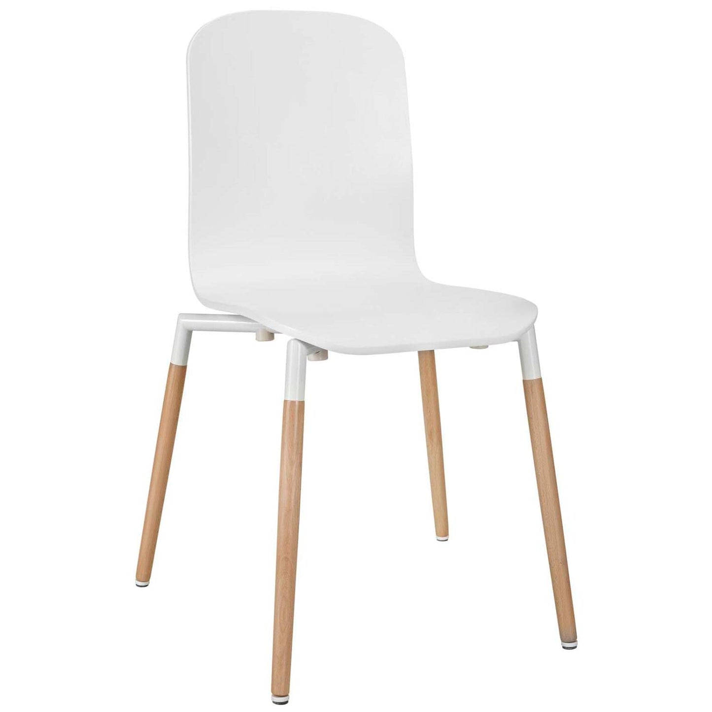childrens table and chair sets | CasaFoyer Stack Wood Dining Set | Sleek & Sophisticated Furniture | Minimalist Decor | 4 Chairs & 1 Table | Durable Steel & Beech Wood Legs | White | casafoyer.myshopify.com