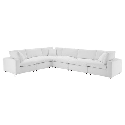 sofas | CasaFoyer Commix | Luxurious Sectional Sofa | Plush Comfort | Stain-Resistant Velvet | Solid Wood Construction | 6-Piece Set | White | casafoyer.myshopify.com