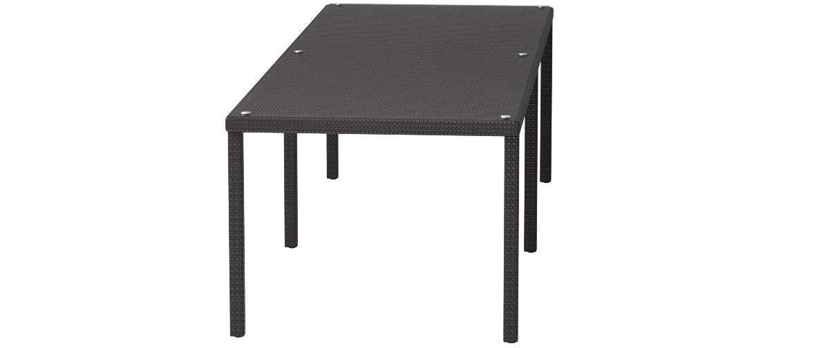 Dining Table | Convene Outdoor Sectional | 114 Dining Table - Durable Rattan Weave | Powder-Coated Aluminum Frame | Perfect for Patio, Backyard, Poolside | casafoyer.myshopify.com