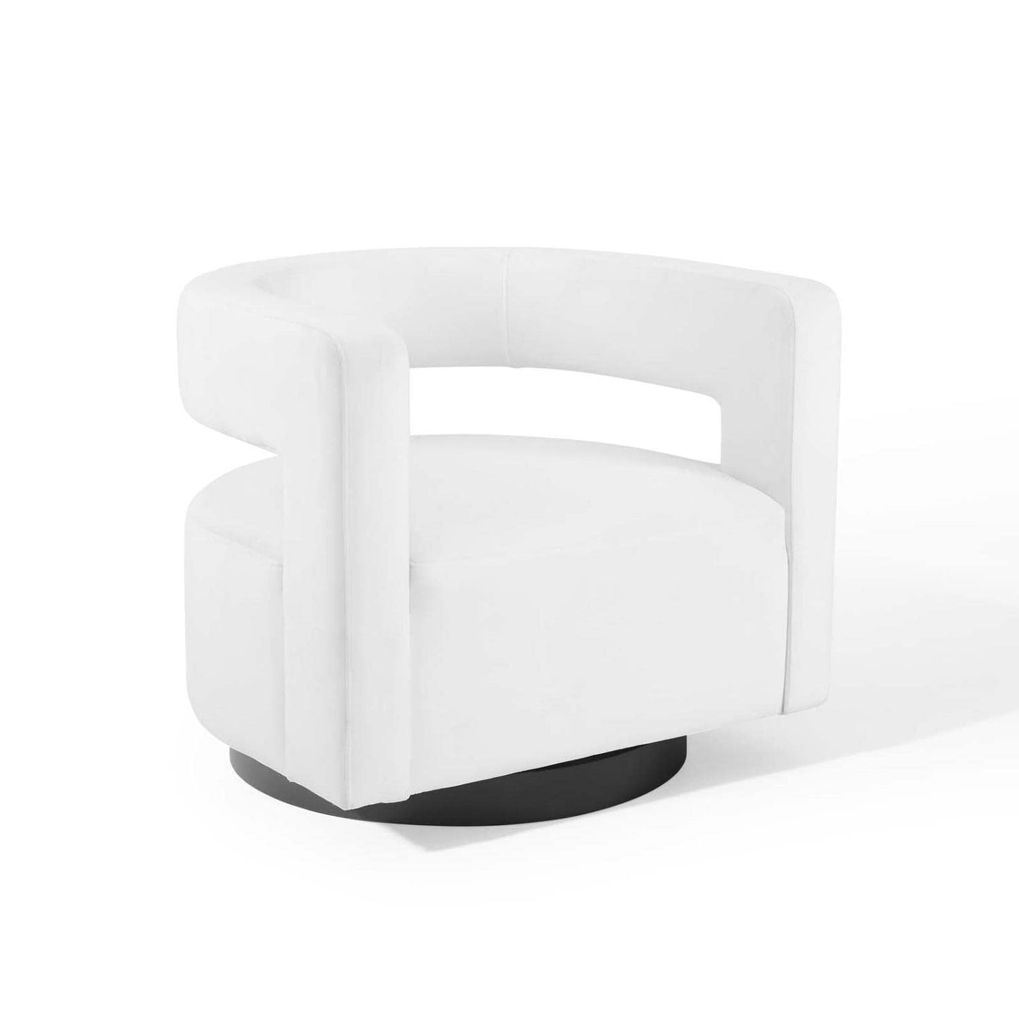 home office desk chairs | CasaFoyer Spin Performance Velvet Upholstered Swivel Accent Lounge Armchair | Vintage Glam Design | Stain-Resistant Upholstery | 360 Swivel Base | White | casafoyer.myshopify.com