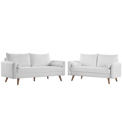 kitchen and dining room sets | CasaFoyer Revive Sofa & Loveseat Set | Cozy & Stylish | Bolster Pillows | Easy to Unpack | Cherished Lounge Area | White | casafoyer.myshopify.com