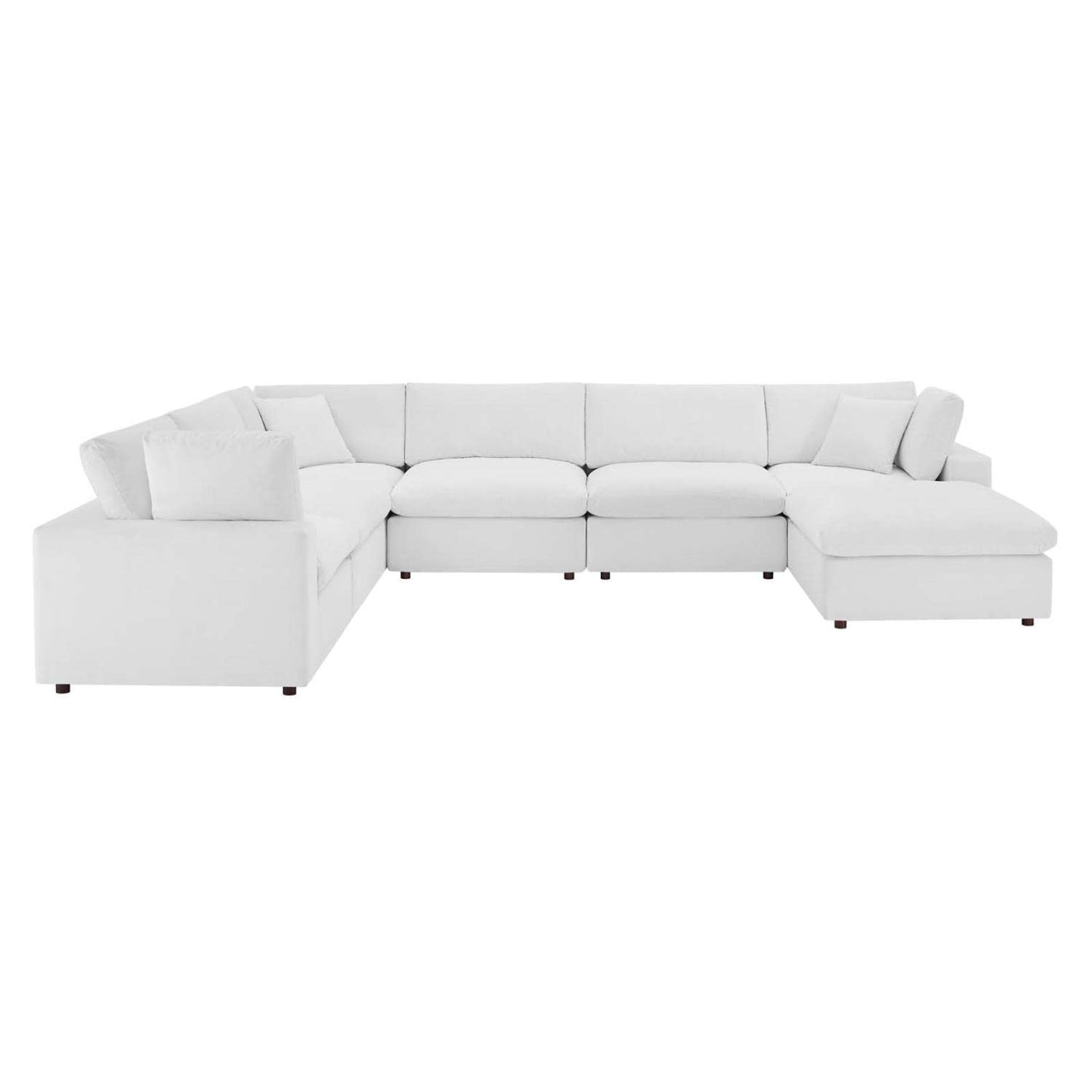 sofas | CasaFoyer Commix Sectional Sofa | Luxurious & Inviting | Elegant Design | Stain-Resistant Velvet | Foam & Down Feather Cushions | Includes Ottoman | Perfect for Living, Family, or Game Room | casafoyer.myshopify.com