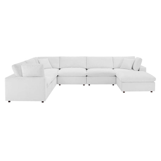 sofas | CasaFoyer Commix Sectional Sofa | Luxurious & Inviting | Elegant Design | Stain-Resistant Velvet | Foam & Down Feather Cushions | Includes Ottoman | Perfect for Living, Family, or Game Room | casafoyer.myshopify.com