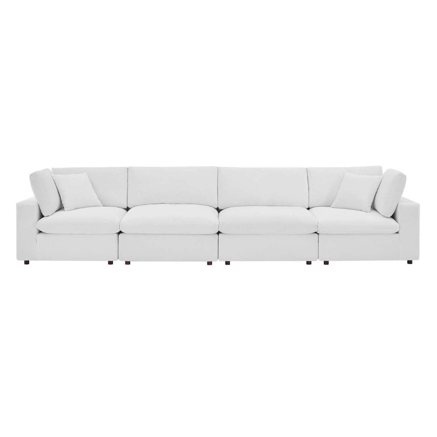 sofas | CasaFoyer Commix Furniture Collection | Solid Wood Frame | Stain-Resistant Velvet Upholstery | Foam Padded & Duck Down Cushions | Overstuffed Feather Cushions | 2 Armless Chairs & 2 Corner Chairs | Weight Capacity: 331 lbs | Plastic Foot Glides | casafoyer.myshopify.com