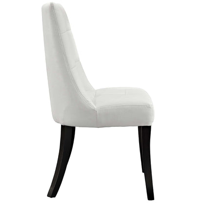 home office desk chairs | CasaFoyer Noblesse Dining Chair Set of 2 | Grandeur & Comfort | Faux Leather Checkerboard Pattern | White | casafoyer.myshopify.com