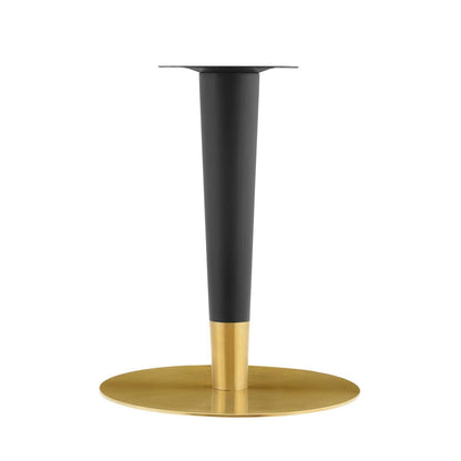 patio dining tables | CasaFoyer Zinque 47 Dining Table | Modern Mid-Century Design | MDF Tabletop with Wood Grain Veneer | Black & Gold Tapered Base | Easy to Clean | Non-Marking Ring | Assembly Required | casafoyer.myshopify.com